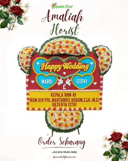 Papan Bunga Pernikahan Teluk Tering
